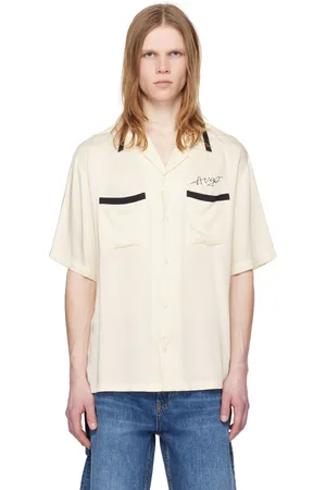HUGO BOSS Off-White Embroidered Shirt