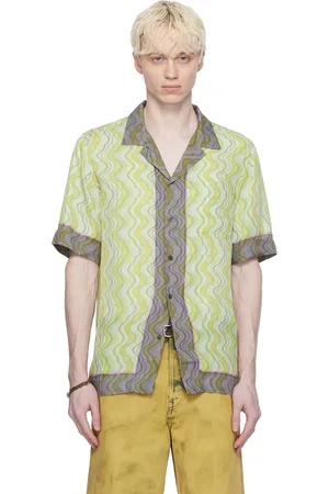 DRIES VAN NOTEN Green Graphic Shirt