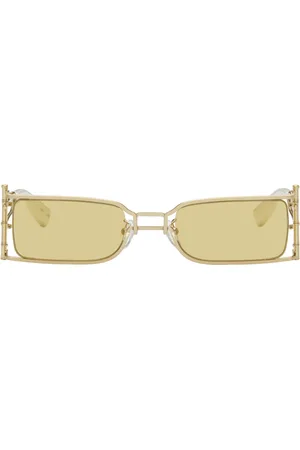 Feng Chen Wang SSENSE Exclusive Gold Bamboo Sunglasses