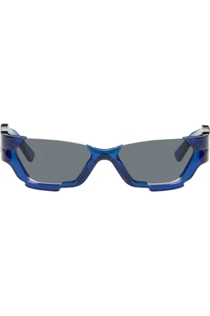 Feng Chen Wang SSENSE Exclusive Blue Deconstructed Sunglasses