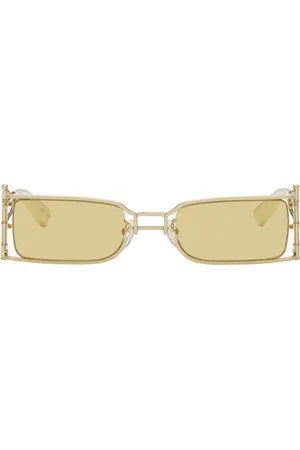 Feng Chen Wang SSENSE Exclusive Gold Bamboo Sunglasses