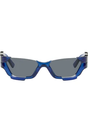 Feng Chen Wang SSENSE Exclusive Blue Deconstructed Sunglasses