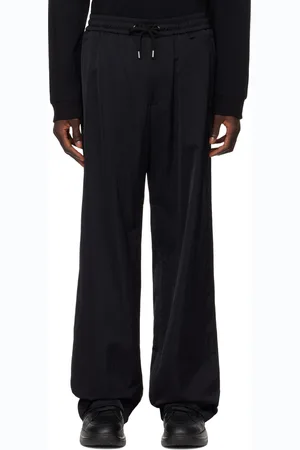WOOYOUNGMI Black Drawstring Trousers