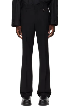 WOOYOUNGMI Black Boot-Cut Trousers