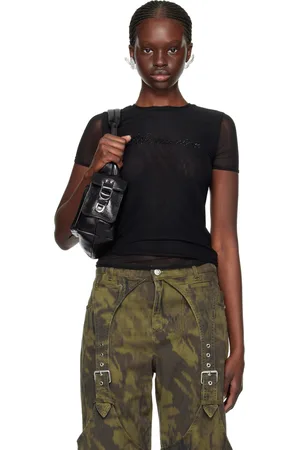 BLUMARINE Black Crystal-Cut T-Shirt