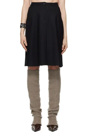 Black High-Rise Midi Skirt