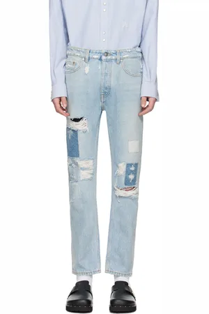 Palm Angels Blue Destroyed Jeans