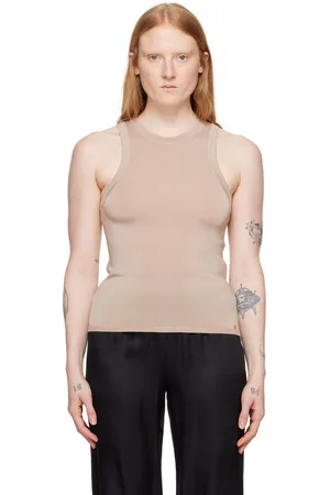 ANINE BING Taupe Noel Tank Top