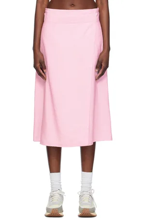STUDIO NICHOLSON Pink Wrap Midi Skirt