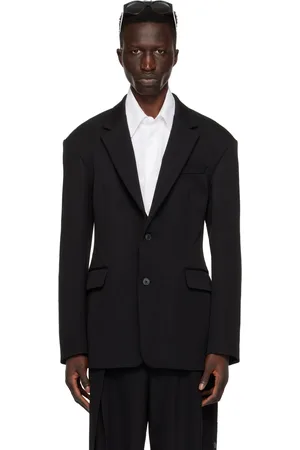 DRIES VAN NOTEN Black Single-Breasted Blazer