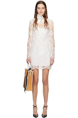 Dolce & Gabbana White Peter Pan Collar Minidress