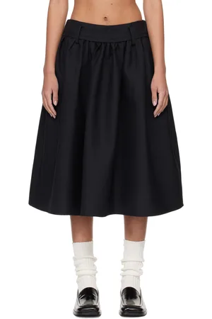 Fax Copy Express Belt Loop Midi Skirt
