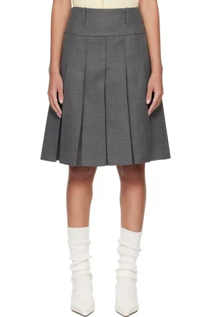 Fax Copy Express SSENSE Exclusive Gray Midi Skirt