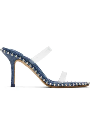 Alexander Wang Blue Nova 85 Strappy PVC Heeled Sandals