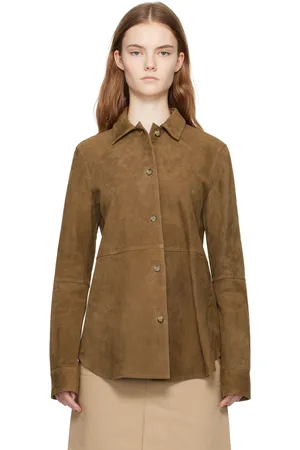 Totême Taupe Soft Suede Jacket