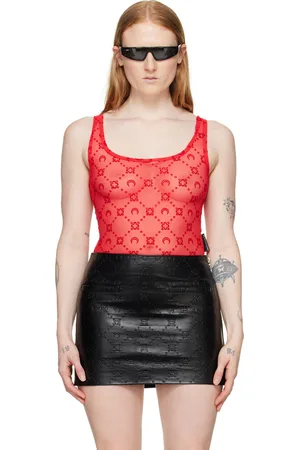 Marine Serre Red Moonogram Bodysuit