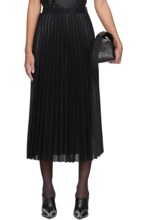 JUNYA WATANABE Black Pleated Midi Skirt