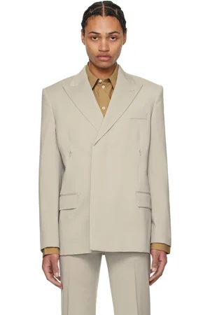 Helmut Lang Beige Car Blazer