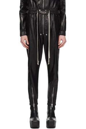 Rick Owens Black Luxor Leather Jumpsuit