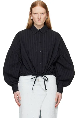 Msgm Black Drawstring Shirt