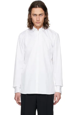 HUGO BOSS White Spread Collar Shirt
