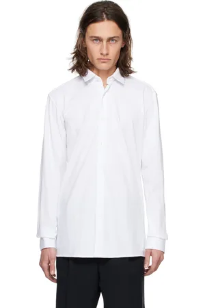 HUGO BOSS White Spread Collar Shirt