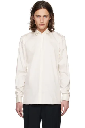 HUGO BOSS Off-White Spread Collar Shirt