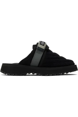 SUICOKE Black ZAVO-SHELLab Slip-On Loafers