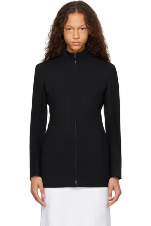 Salvatore Ferragamo Black Fitted Zip Jacket