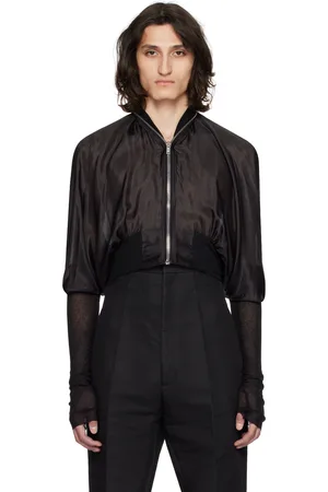 Rick Owens Black Batwing Flight Bomber Jacket
