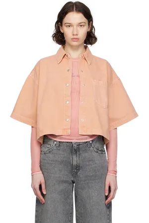 AGOLDE Orange Rona Denim Shirt