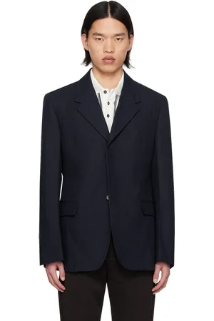 Salvatore Ferragamo Navy Single-Breasted Blazer