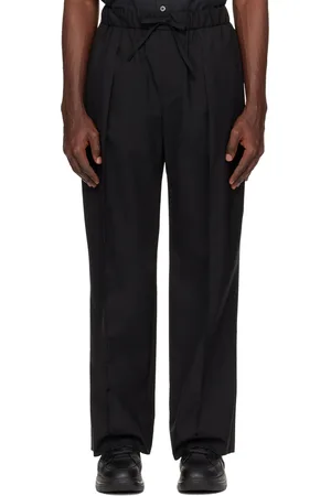 WOOYOUNGMI Black Drawstring Trousers