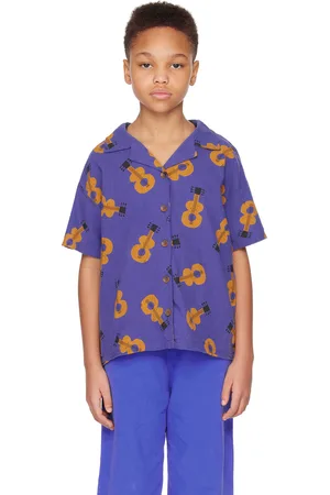 Bobo Choses Kids Blue Acoustic Guitar All Over Shirt