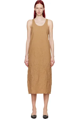 Auralee Wrinkled Midi Dress