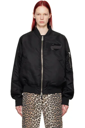 Charles Jeffrey Loverboy Black Appliqué Bomber Jacket