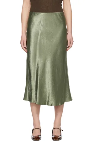 Max Mara Green Alessio Midi Skirt