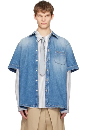 Givenchy Blue Faded Denim Shirt
