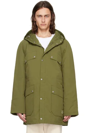 Maison Kitsuné Khaki Hooded Coat
