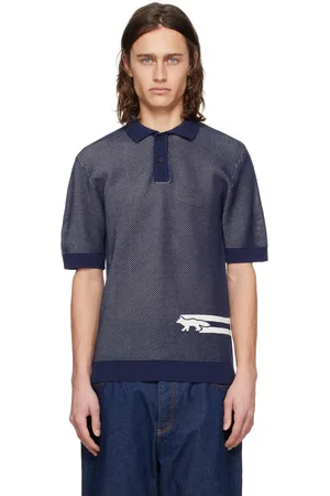 Maison Kitsuné Navy Flash Fox Polo
