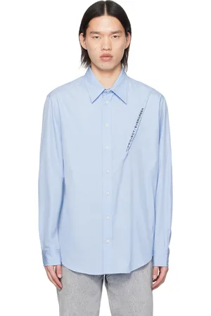 Y / PROJECT Blue Pinched Seam Shirt