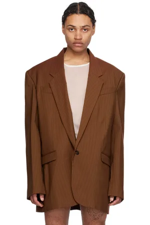 EgonLab Brown Pinstripe Blazer