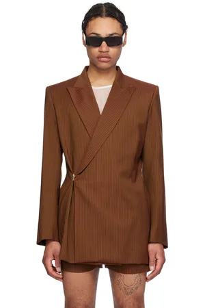 EgonLab Brown Pinstripe Blazer
