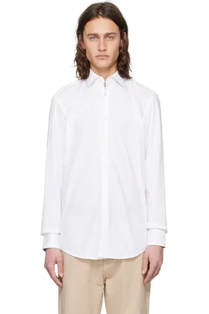 HUGO BOSS White Spread Collar Shirt