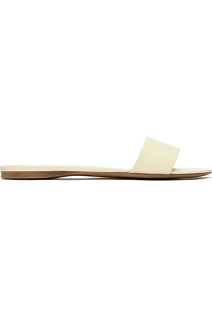 The Row Off-White Combo Slide Sandals
