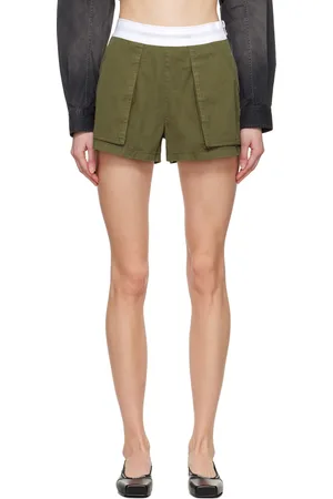 Alexander Wang Khaki Cargo Rave Shorts