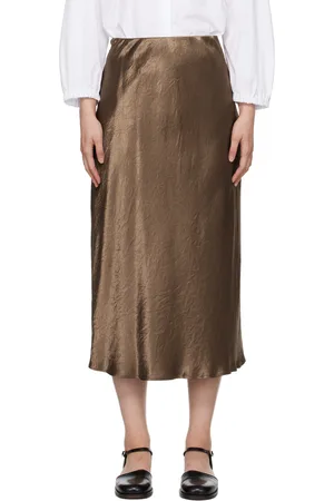 Max Mara Brown Alessio Midi Skirt