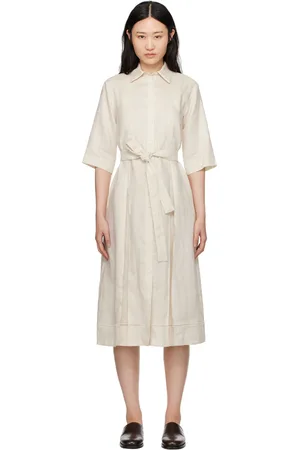 Max Mara Off-White Nocino Midi Dress