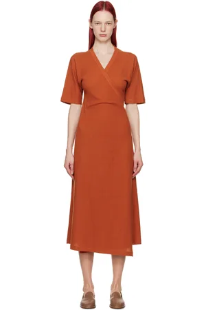 Max Mara Orange Tiro Maxi Dress