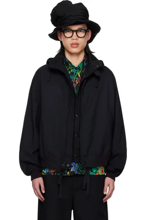 ENGINEERED GARMENTS Navy Stand Collar Bomber Jacket